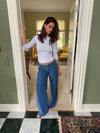 Candice jeans with ties - Blue