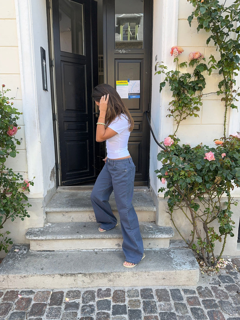 Audrine low waisted jeans - Navy