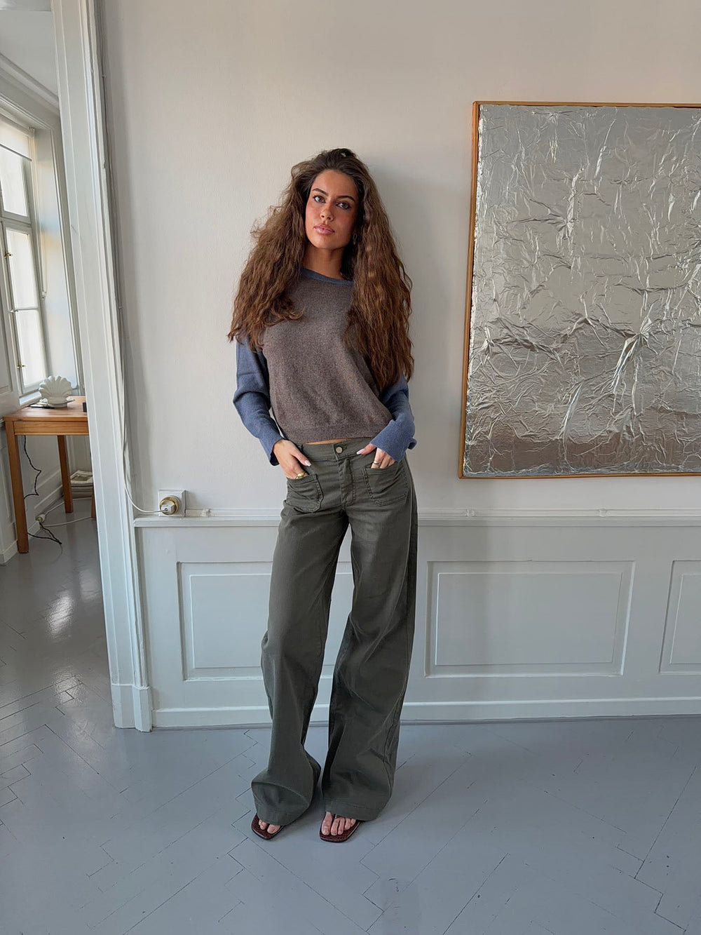 Riven jeans - Khaki