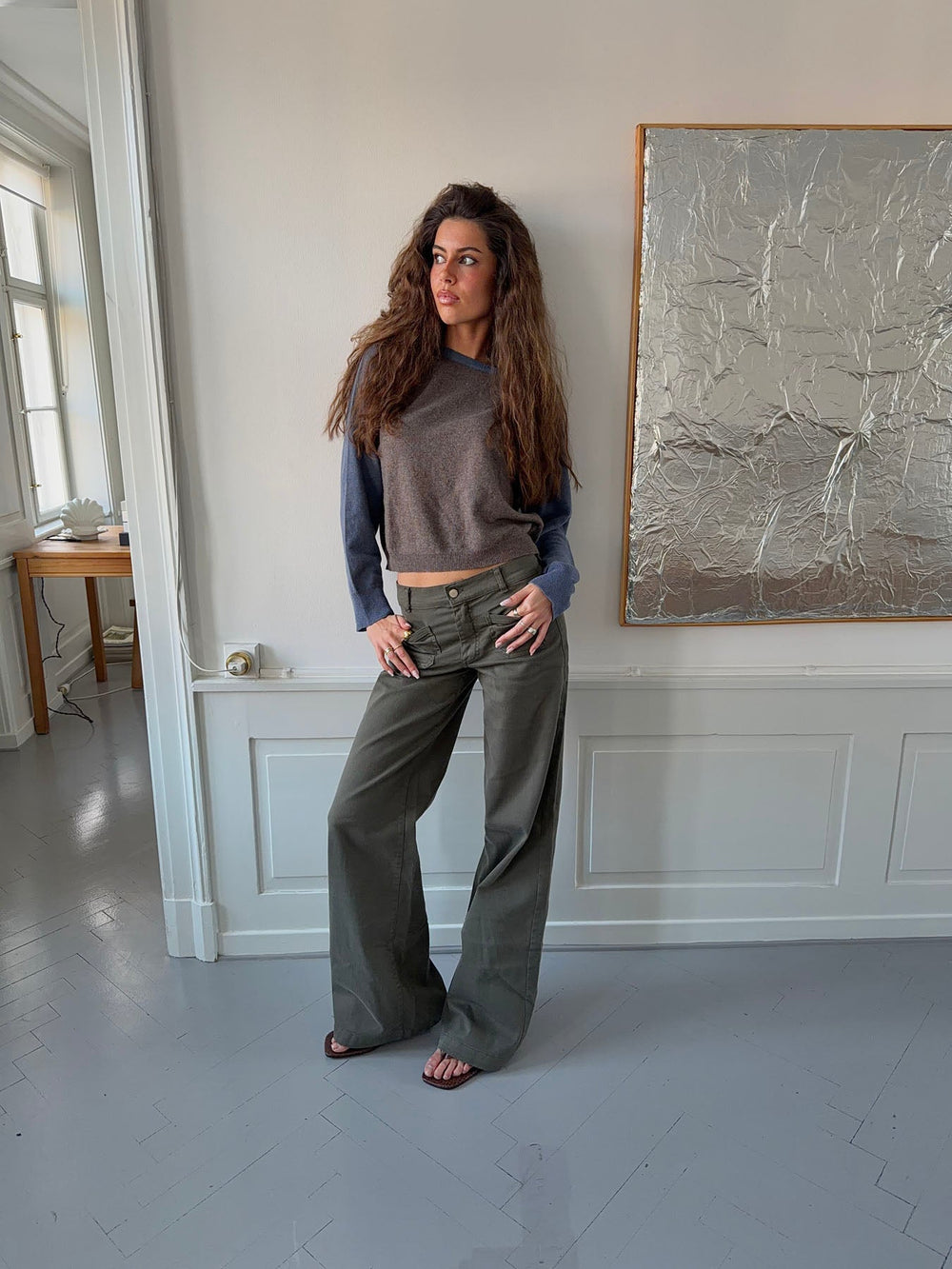 Riven jeans - Khaki