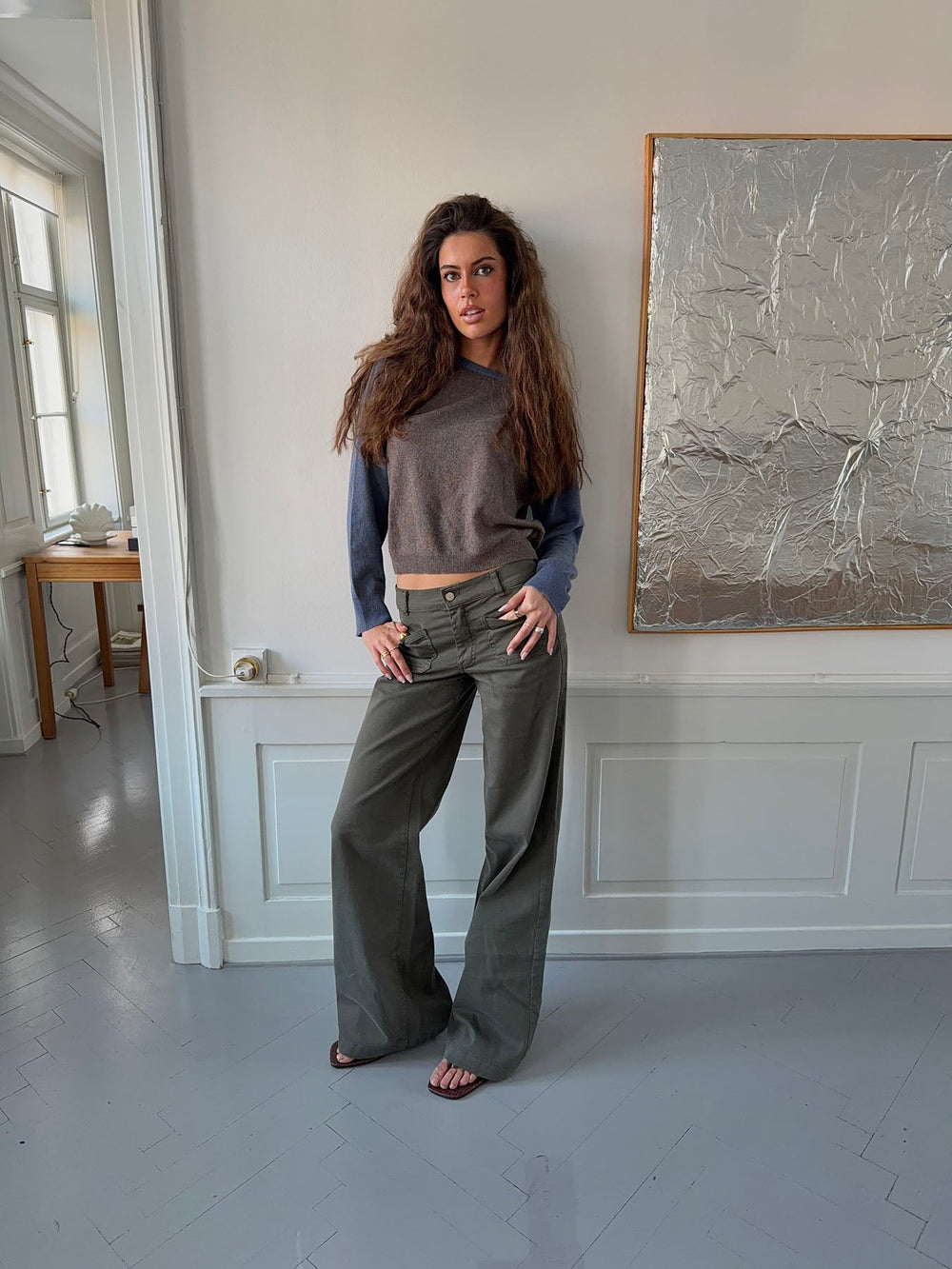 Riven jeans - Khaki