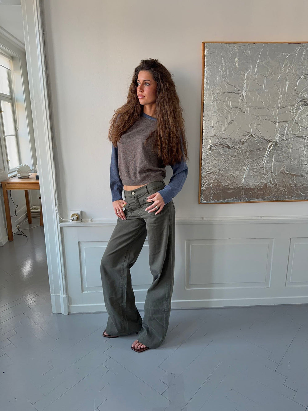 Riven jeans - Khaki
