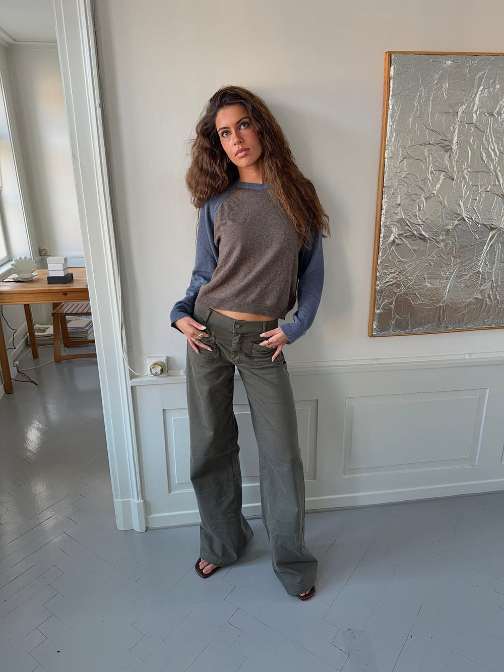 Riven jeans - Khaki