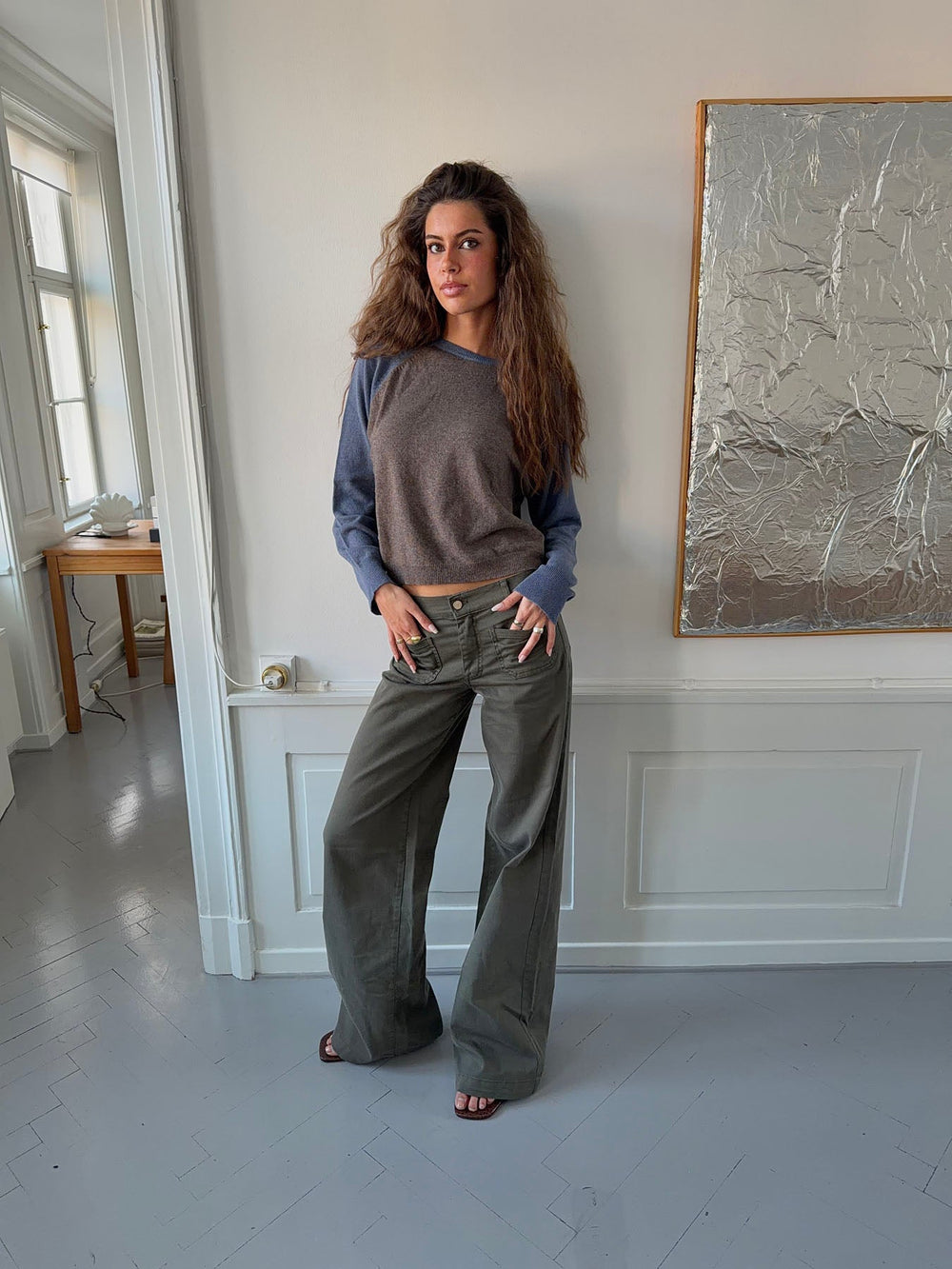 Riven jeans - Khaki