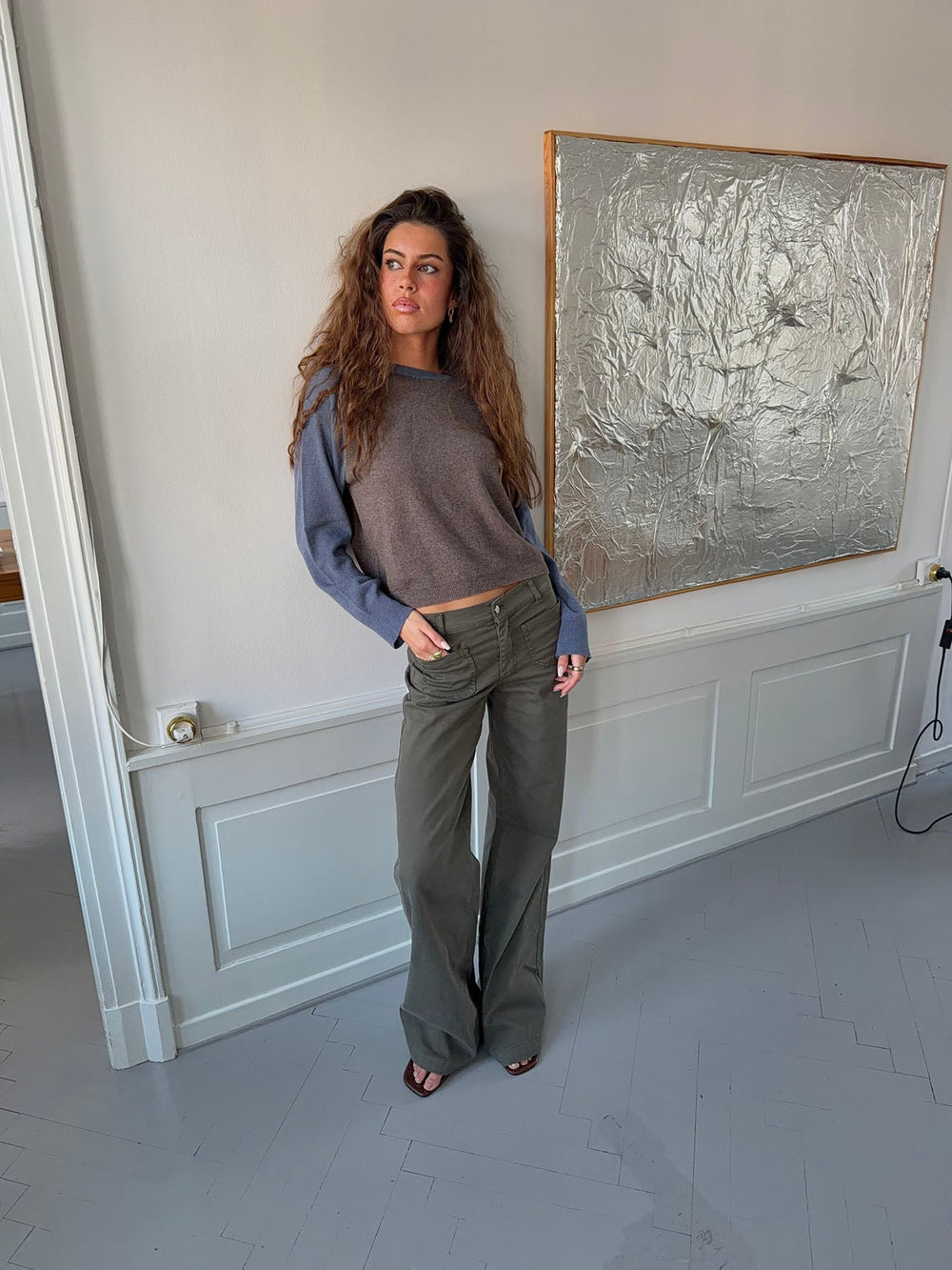 Riven jeans - Khaki