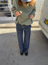 Boletta jeans with belt - Dark blue denim