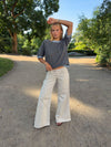 Hedda wide leg jeans – Beige
