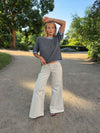 Hedda wide leg jeans – Beige