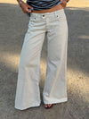Hedda wide leg jeans – Beige