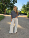 Hedda wide leg jeans – Beige