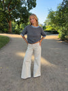 Hedda wide leg jeans – Beige