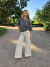 Hedda wide leg jeans – Beige