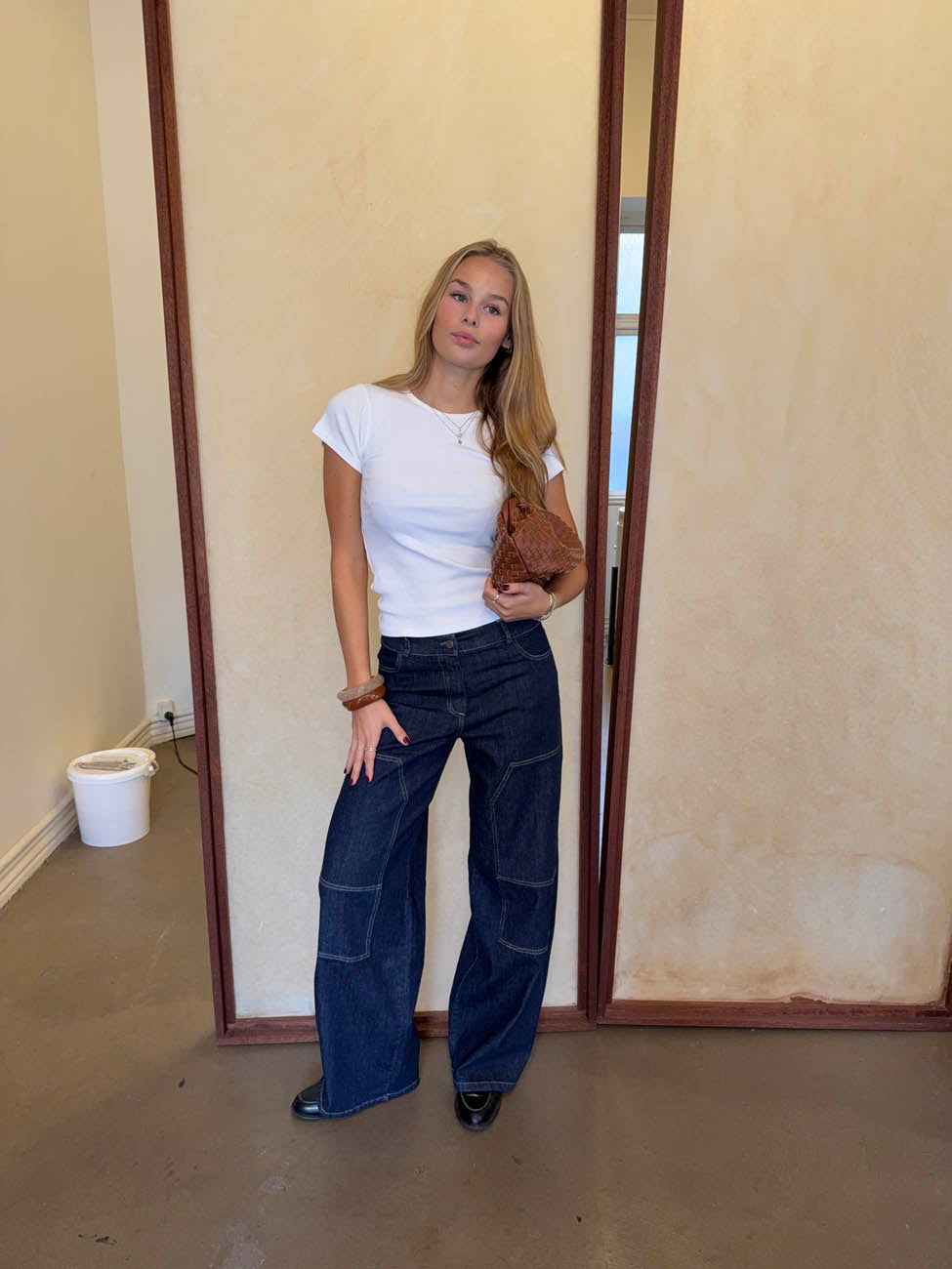 Wilma jeans with details - Dark denim