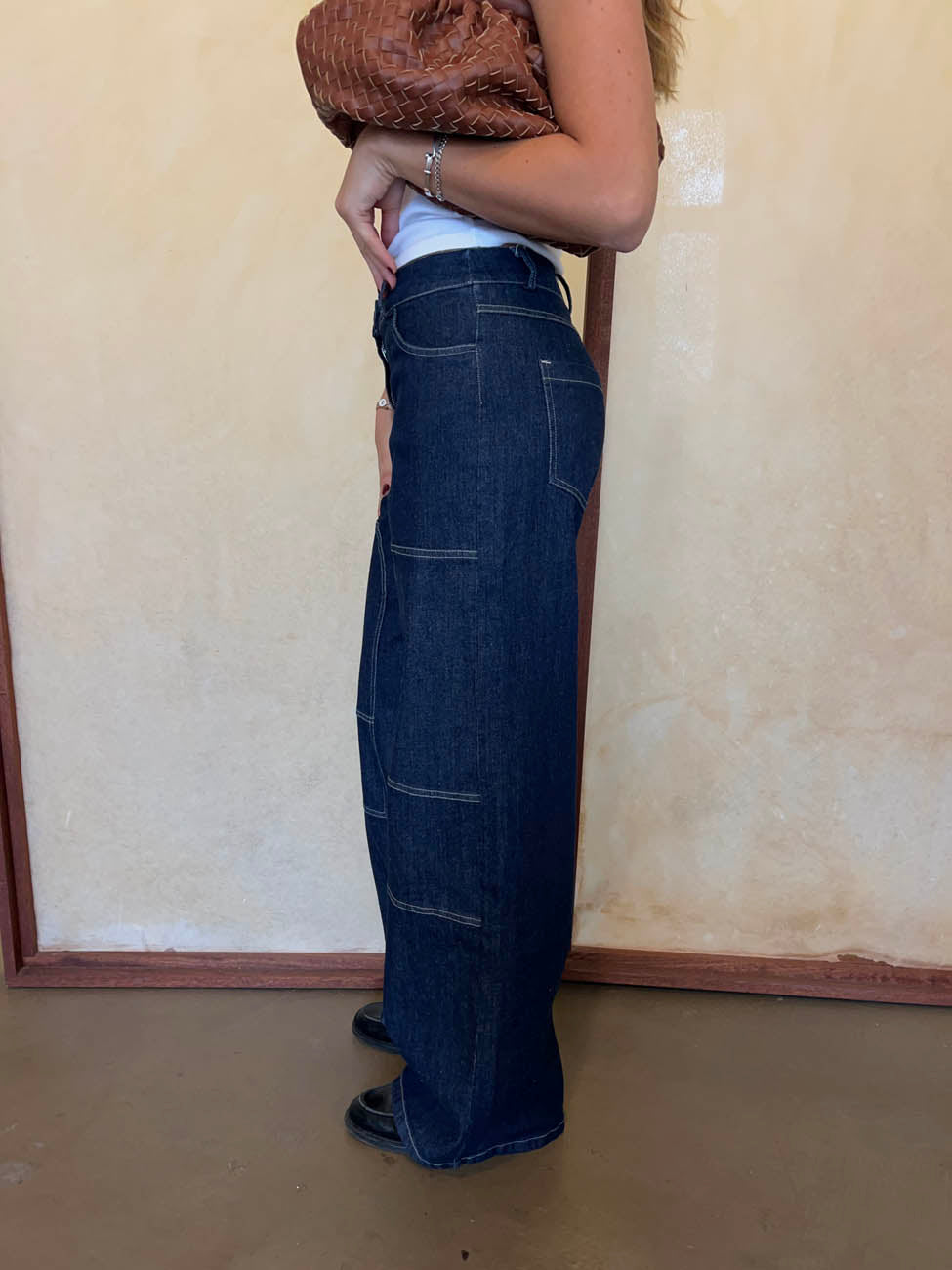Wilma jeans with details - Dark denim