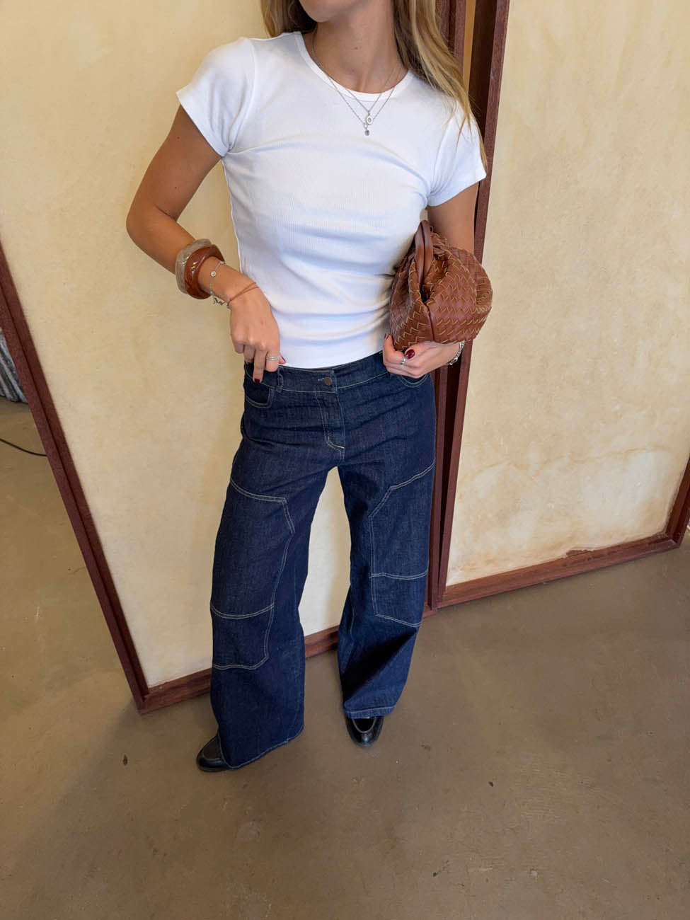 Wilma jeans with details - Dark denim