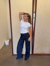 Wilma jeans with details - Dark denim