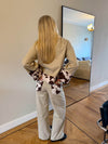 Scandivv jeans with cow print - Beige