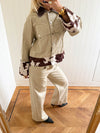 Scandivv jeans with cow print - Beige