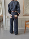 Suivinia jeans with cow print - Blue