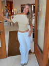 Kenny jeans with metal rings - White