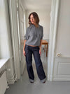 Demi jeans with folded cuffs - Dark denim
