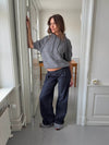 Demi jeans with folded cuffs - Dark denim