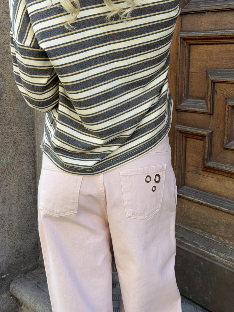 Tanija jeans with ring details - Light pink