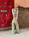 Tanija jeans with ring details - Green