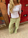 Tanija jeans with ring details - Green