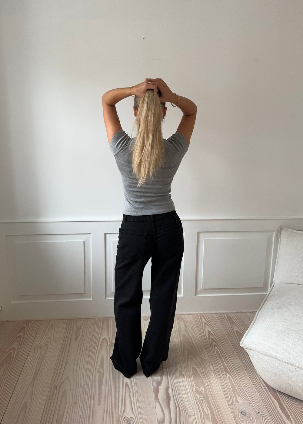 Tuva low waisted jeans - Black