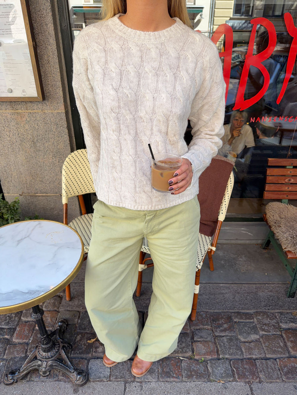 Fenny cable knit - Light grey