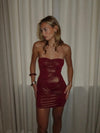 Georgina dress with glitter - Red