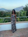 Susyla dress in zebra print – Black/white/grey
