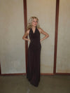 Redina dress with open back - Brown