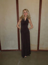 Redina dress with open back - Brown