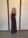 Redina dress with open back - Brown