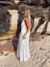 Cassy dress with open back - White