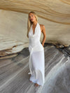Redina open back maxi dress - White