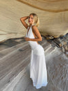 Redina open back maxi dress - White
