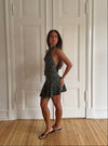 Kaiana dress with open back – Dark green