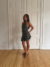 Kaiana dress with open back – Dark green