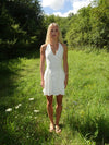 Zosia dress with tie detail – White