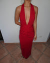 Tasha dress with open bag - Red