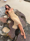 Elora dress with flowers - Yellow