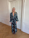 Floral dress with flowers - Navy/white