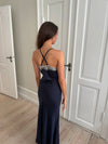 Tena dress with lace details - Navy/white