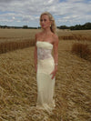 Saxo dress with lace details – Light yellow