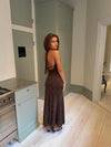 Tulla dress with lace pattern - Brown