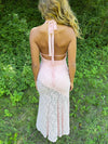 Tulla dress with lace - Light pink