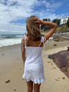 Johanne embroidery dress - White